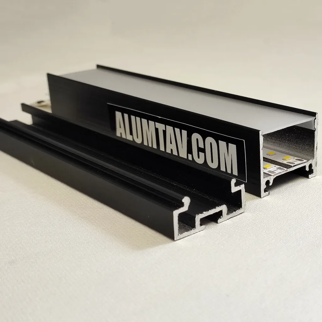 پروفیل لاین نوری / پروفیل چراغ خطی کد 7 دو تیکه