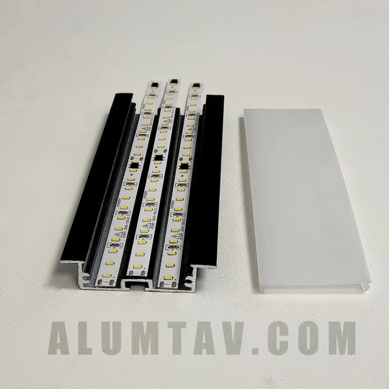 پروفیل لاین نوری / چراغ خطی به همراه دیفیوزر (طلق) کد 52