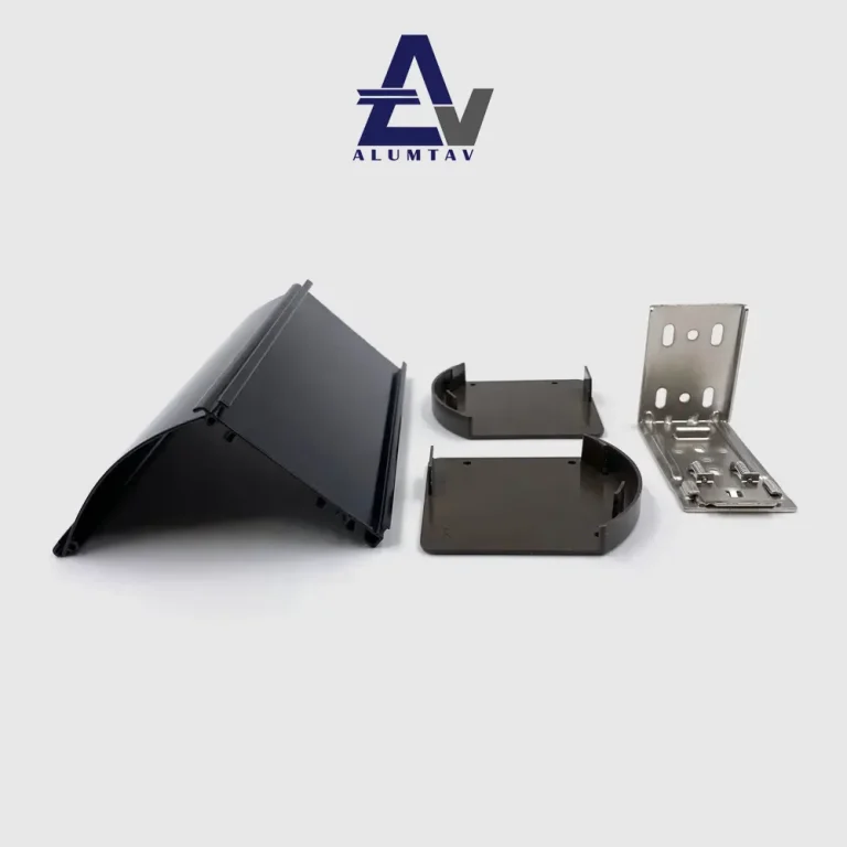 zebra curtain aluminium profile-black