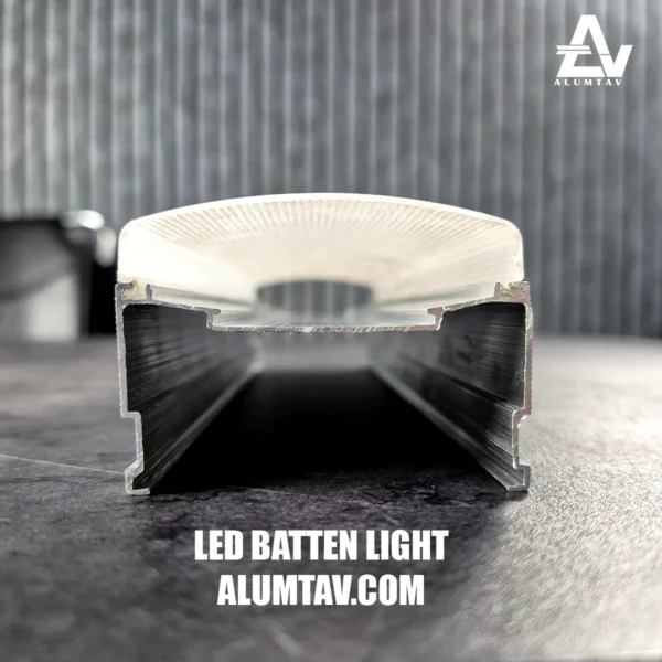 سطح مقطع - چراغ مهتابی LED به همراه دیفیوزر و یراق
